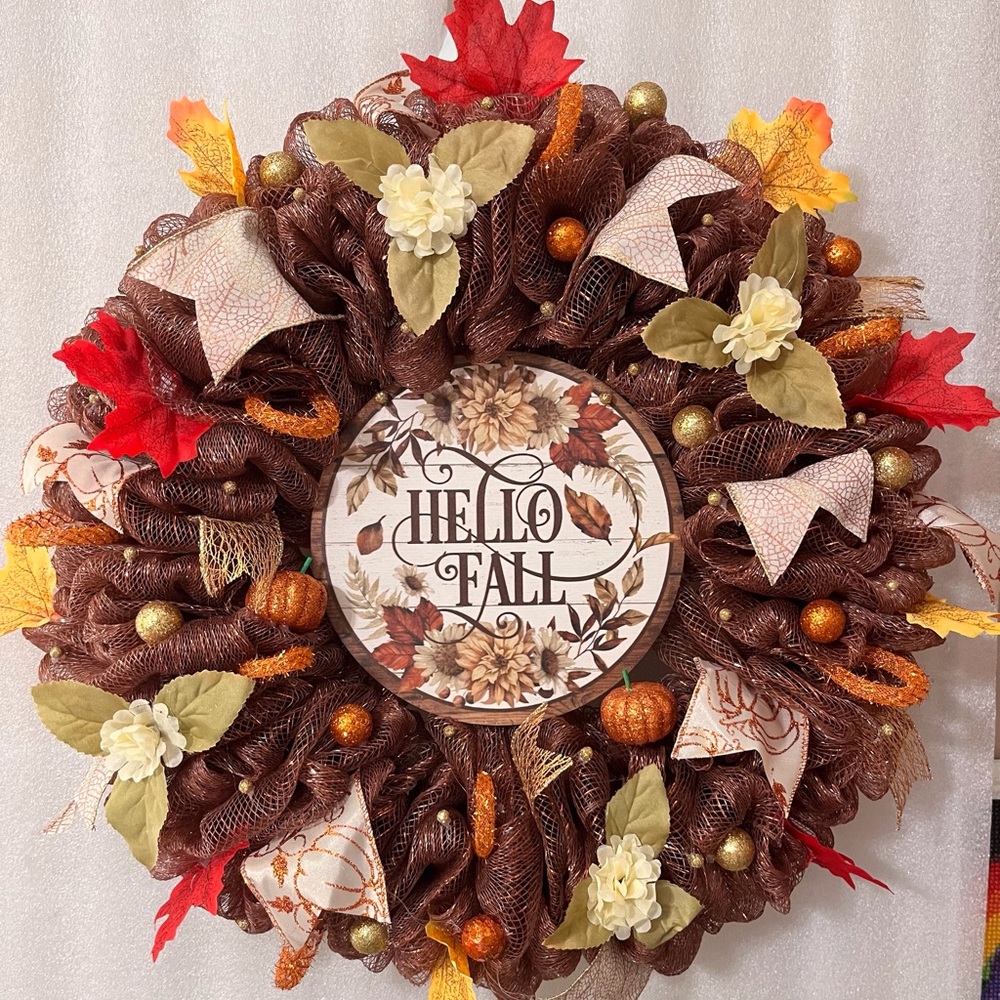 Fall door wreath